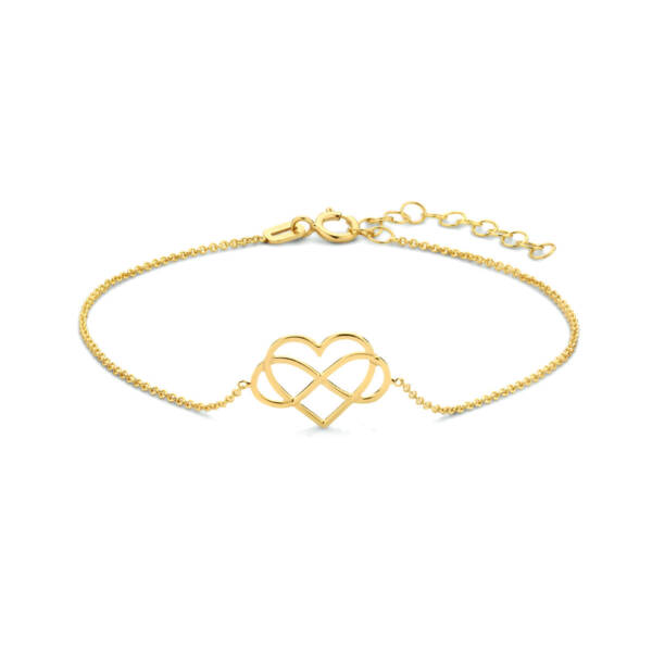 Armband hart infinity goud