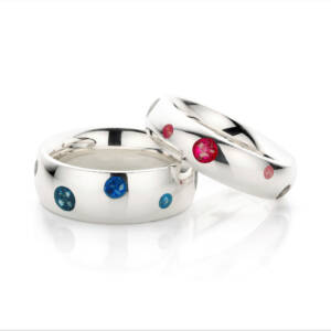 Zilveren ringen met as in hars